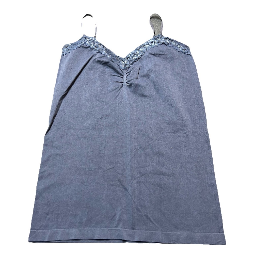 Lace Trimmed Shaping Cami Tank Top XL Blue‎ Baselayer